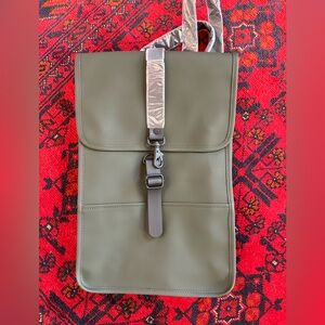 RAINS army green waterproof Backpack